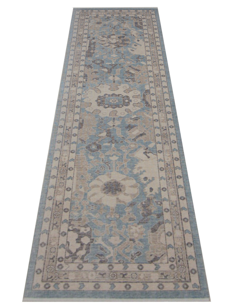 Pacific California 43095 Blue Beige Transitional Hand Finished Rugs