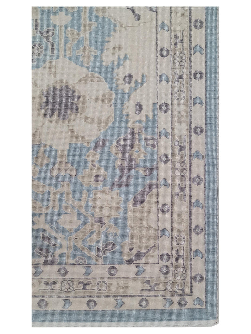 Pacific California 43095 Blue Beige Transitional Hand Finished Rugs