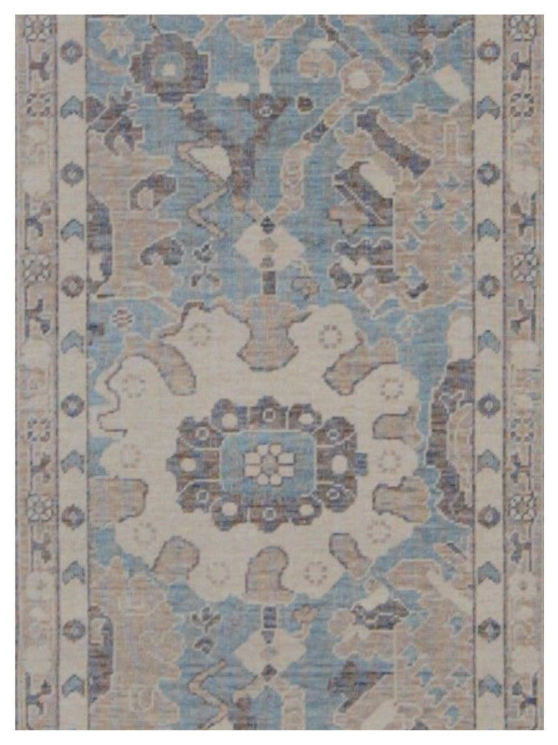 Pacific California 43095 Blue Beige Transitional Hand Finished Rugs
