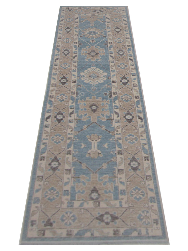 Pacific California 43097 Blue Beige Transitional Hand Finished Rugs