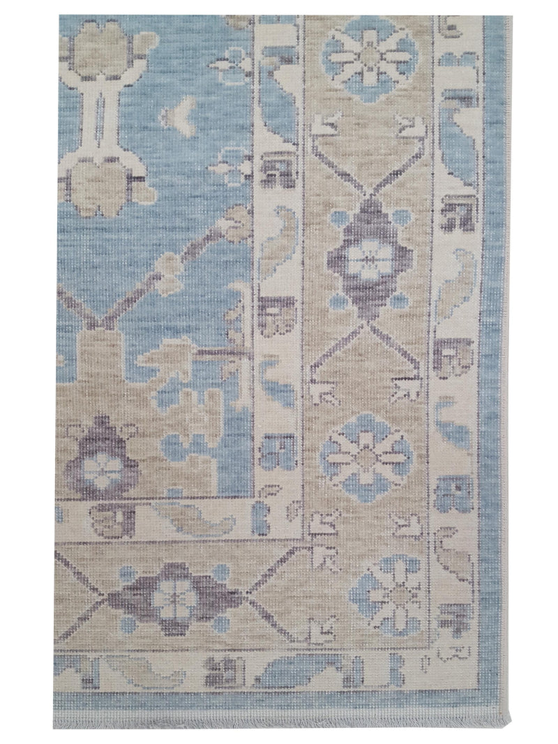 Pacific California 43097 Blue Beige Transitional Hand Finished Rugs