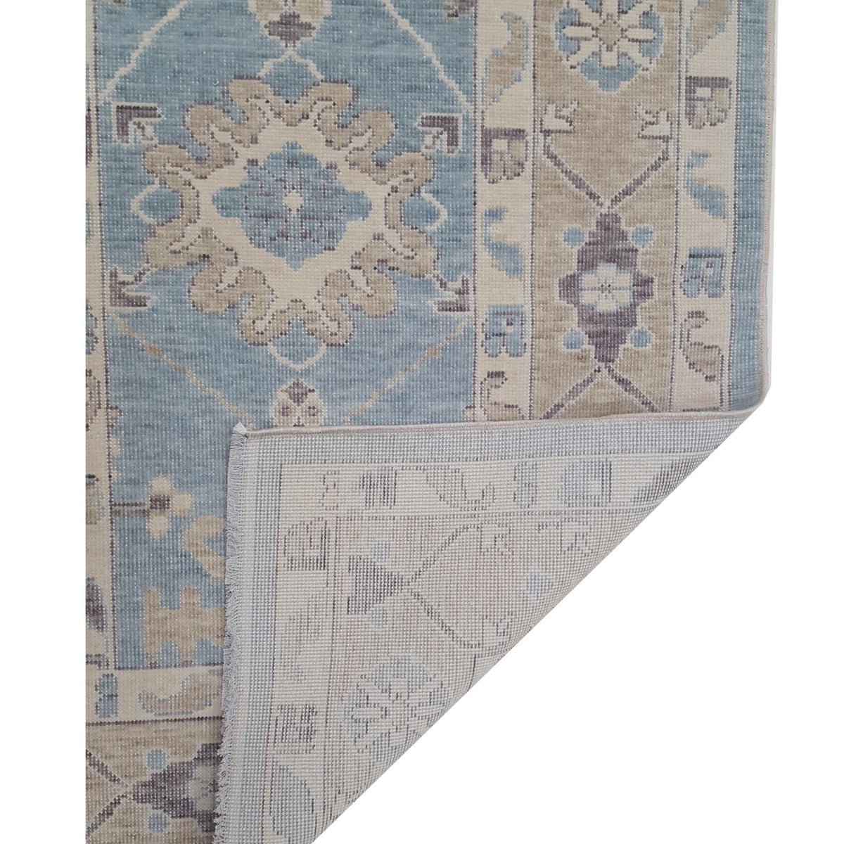 Pacific California 43097 Blue Beige Transitional Hand Finished Rugs