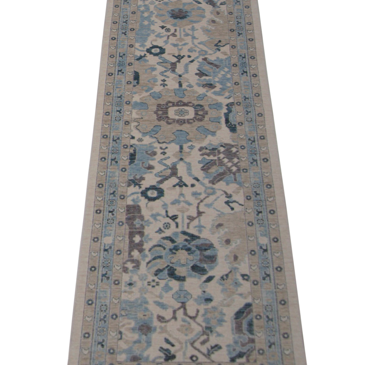 Pacific California 43101 Beige Blue Transitional Hand Finished Rugs