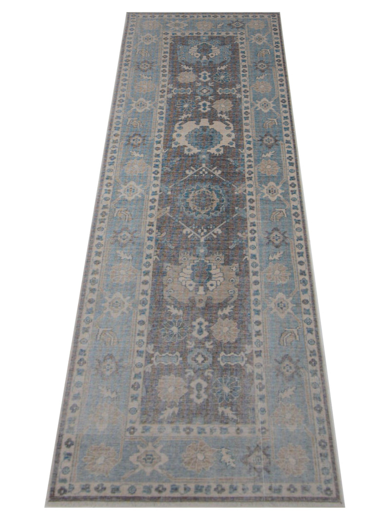 Pacific California 43102 Amethyst Blue Transitional Hand Finished Rugs