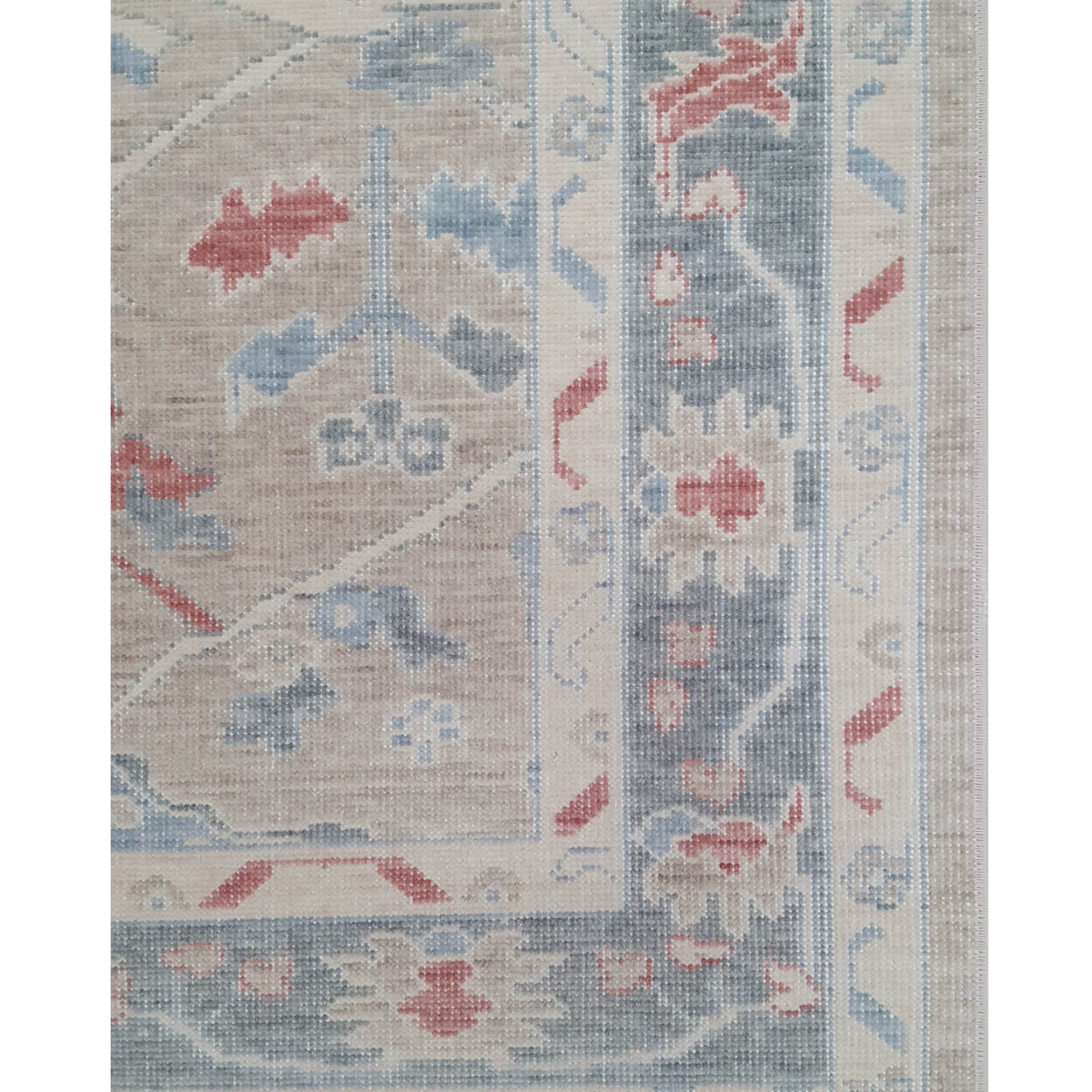Pacific California 43104 Beige Orange Transitional Hand Finished Rugs