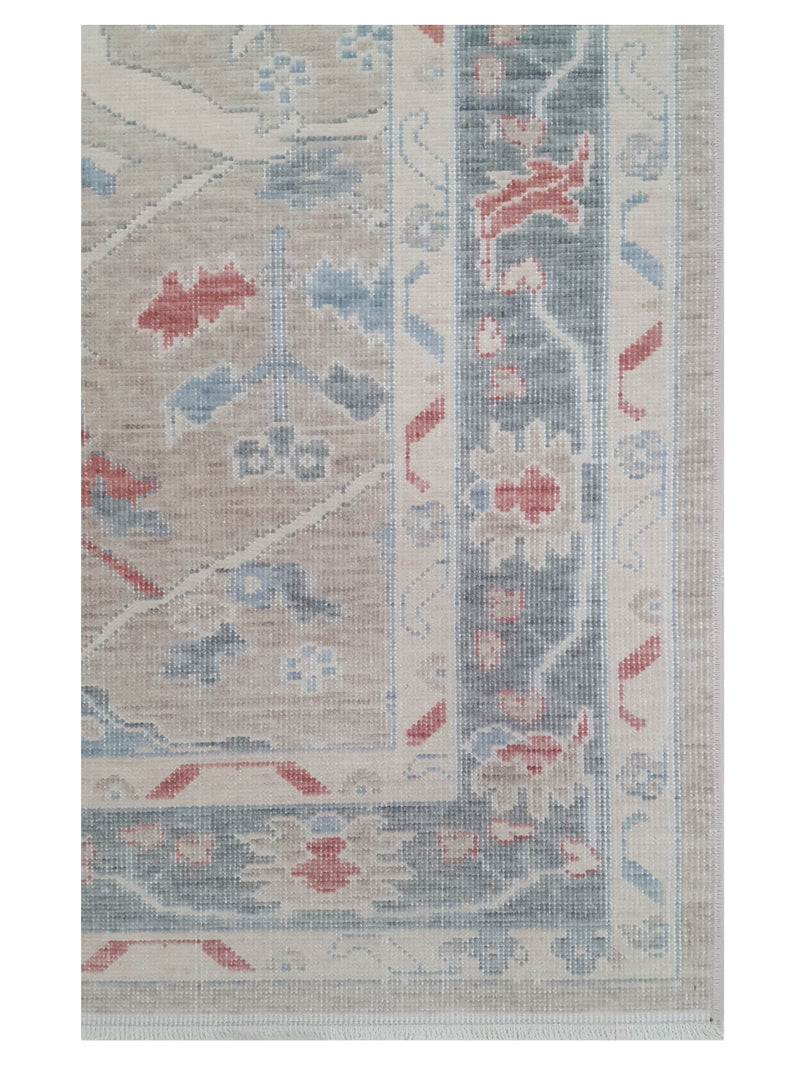 Pacific California 43104 Beige Orange Transitional Hand Finished Rugs