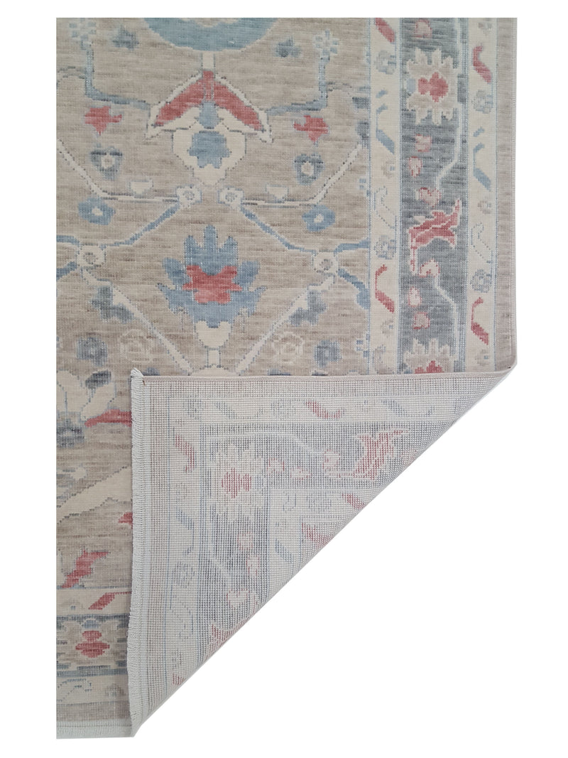 Pacific California 43104 Beige Orange Transitional Hand Finished Rugs