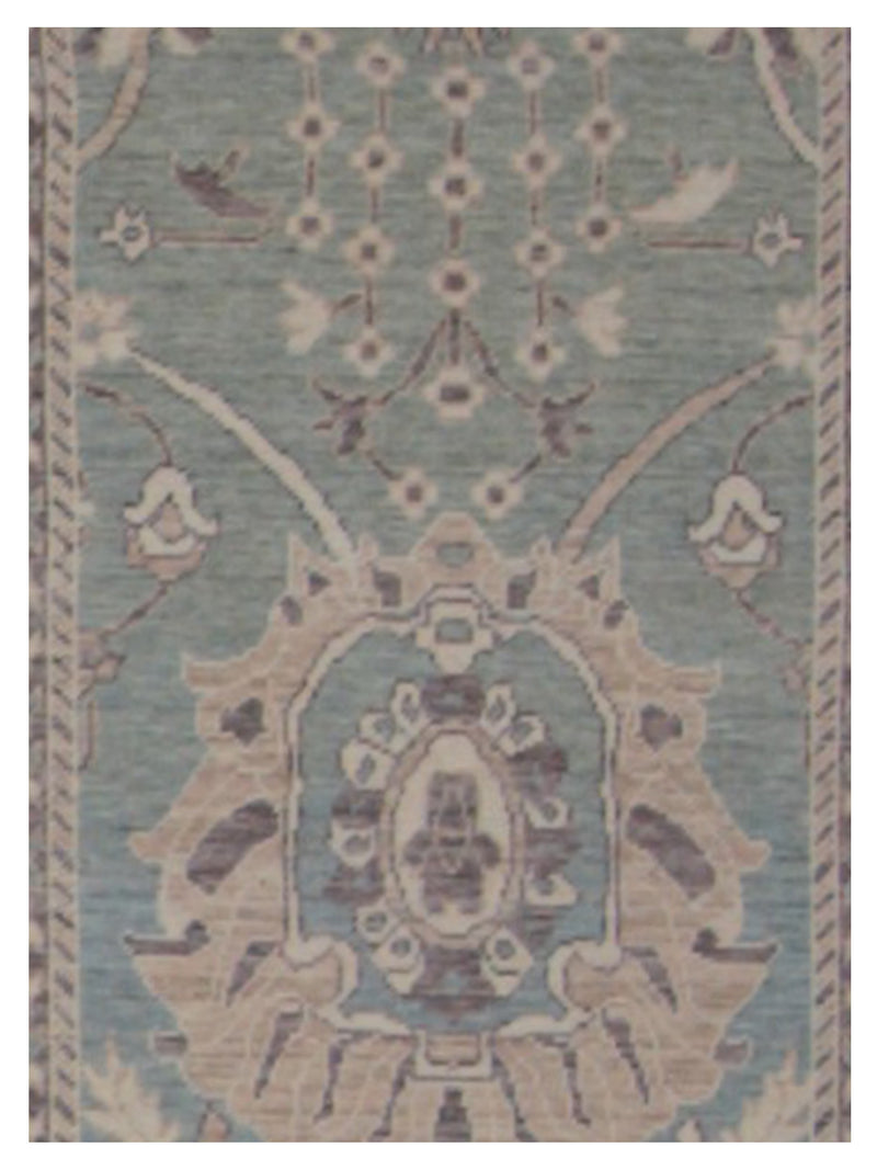 Pacific California 43109 Teal Beige Transitional Hand Finished Rugs