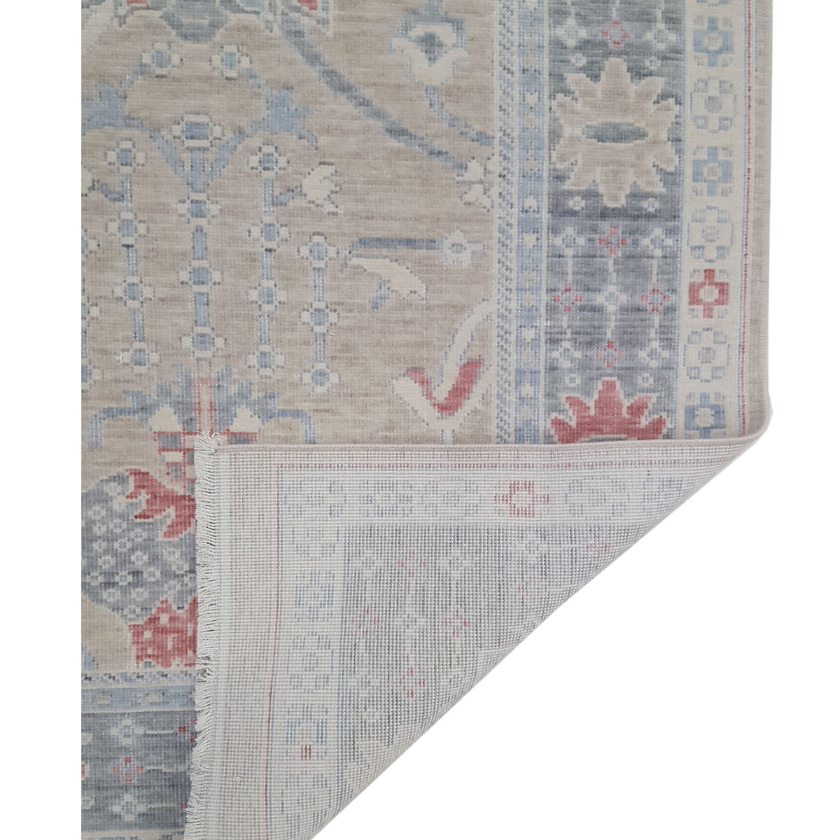 Pacific California 43111 Beige Grey Transitional Hand Finished Rugs