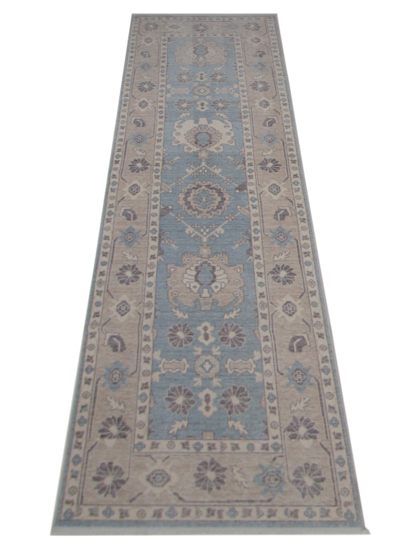 Pacific California 43112 Blue Beige Transitional Hand Finished Rugs