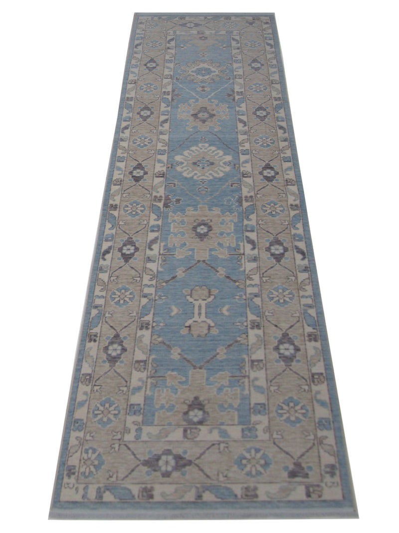 Pacific California 43115 Blue Beige Transitional Hand Finished Rugs