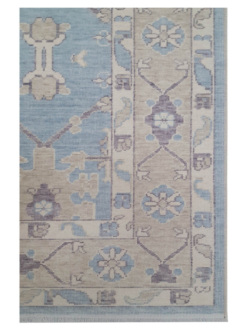 Pacific California 43115 Blue Beige Transitional Hand Finished Rugs