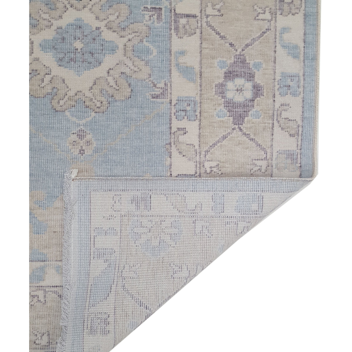 Pacific California 43115 Blue Beige Transitional Hand Finished Rugs