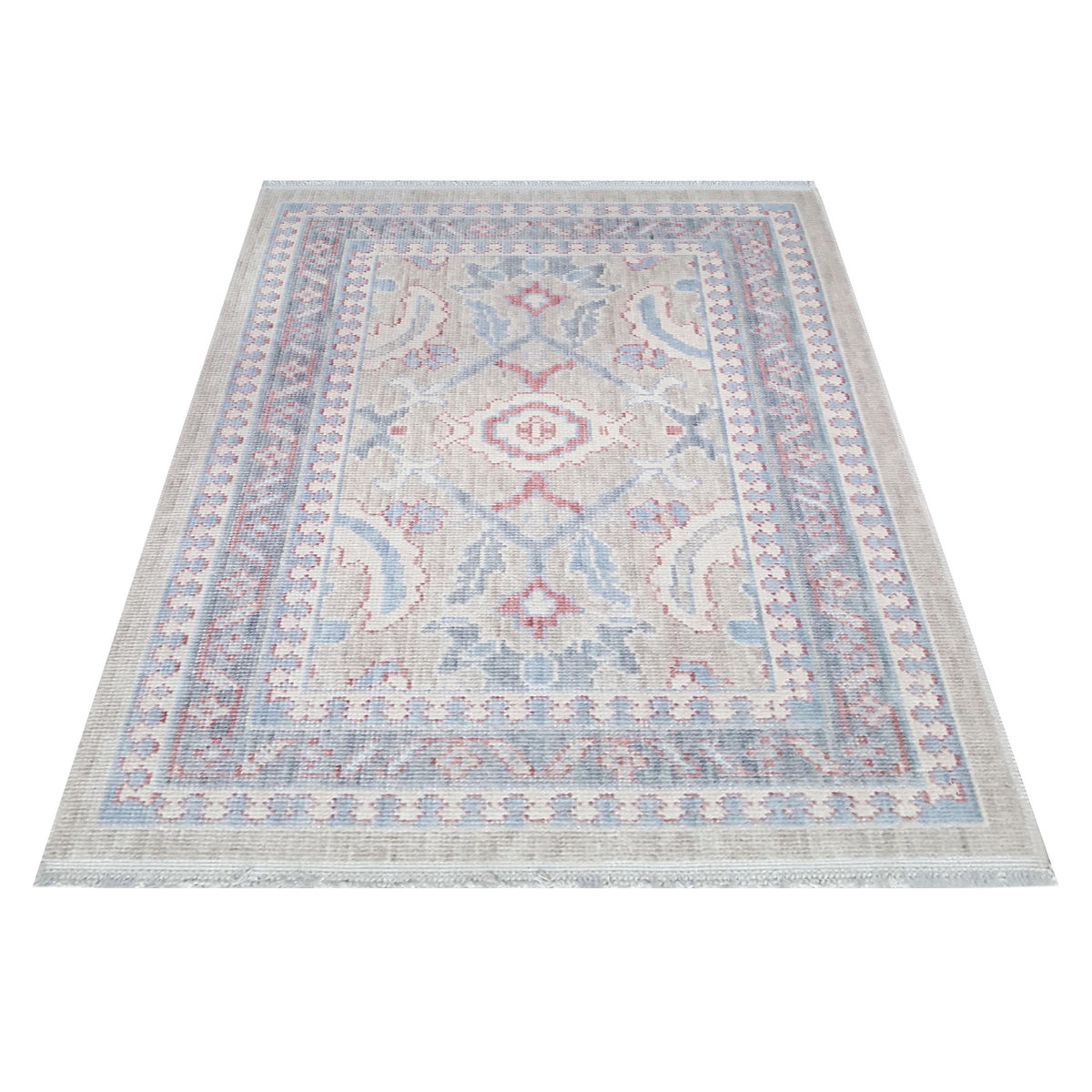 Pacific California CA-32 Beige Red Transitional Hand Finished Rugs