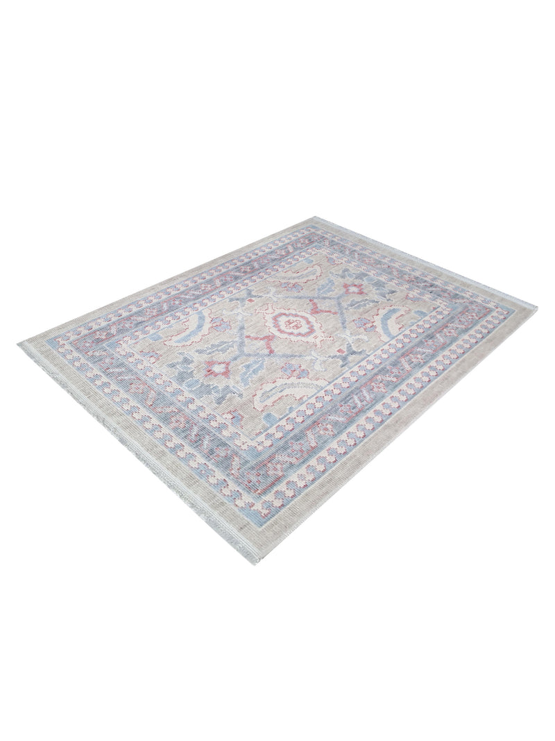 Pacific California CA-32 Beige Red Transitional Hand Finished Rugs