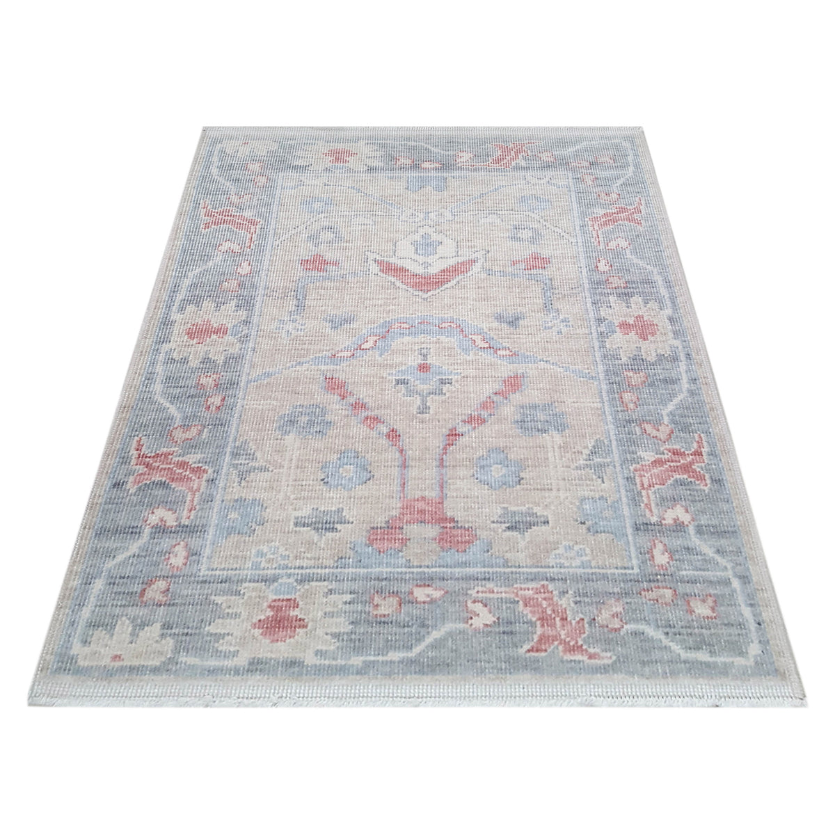 Pacific California CA-23 Beige Red Transitional Hand Finished Rugs