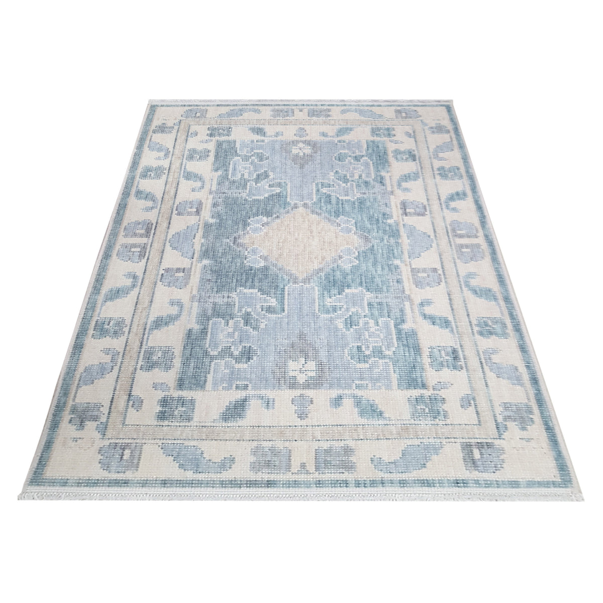 Pacific California CA-45 Teal Beige Transitional Hand Finished Rugs