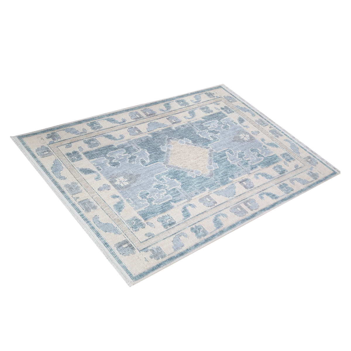 Pacific California CA-45 Teal Beige Transitional Hand Finished Rugs