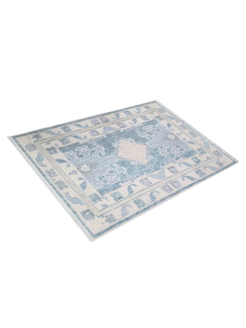 Pacific California CA-45 Teal Beige Transitional Hand Finished Rugs