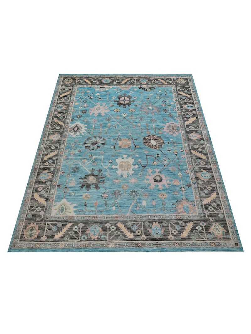Pacific Anatolian Revival 43174 Lt.Blue Charcoal Transitional Hand Knotted Rug