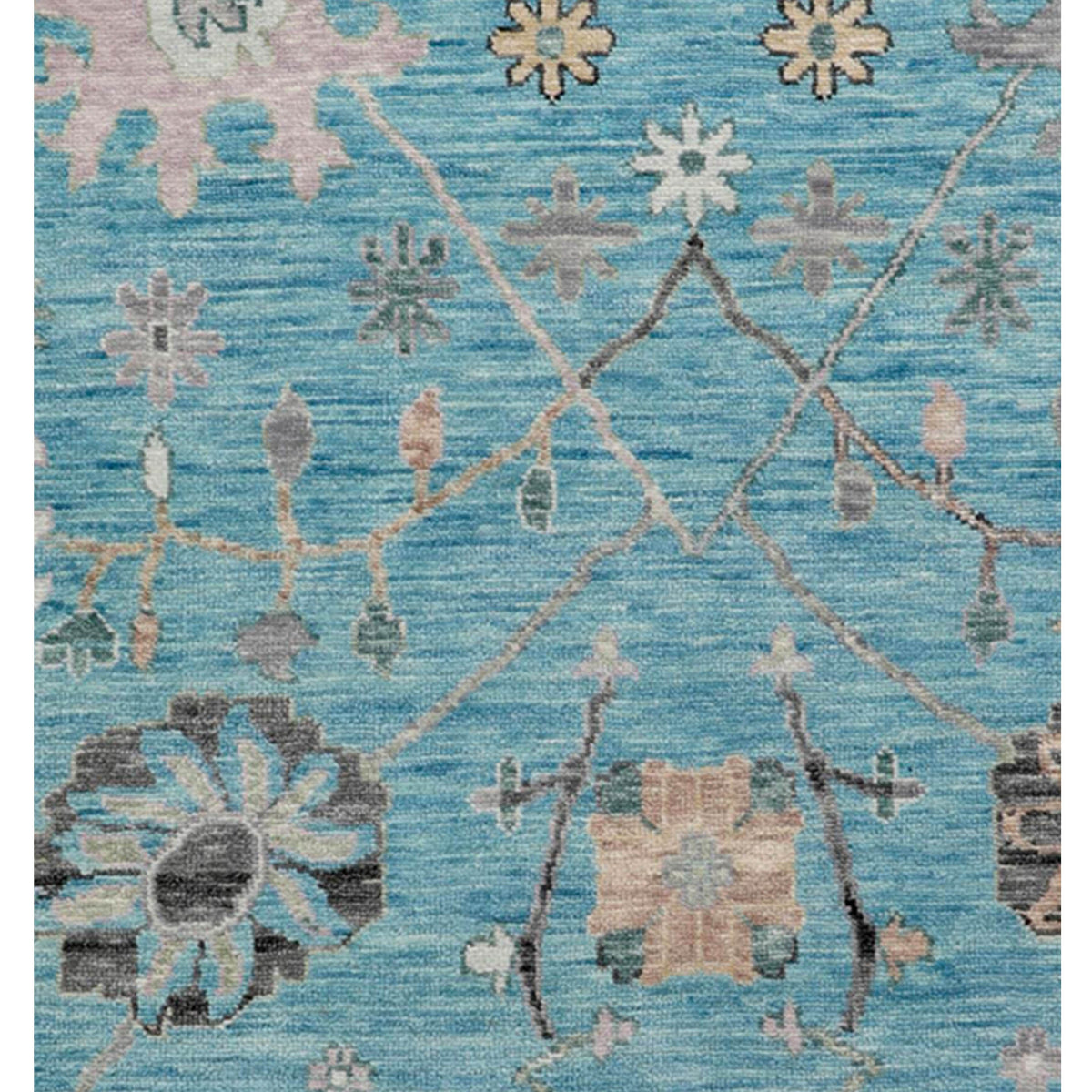Pacific Anatolian Revival 43174 Lt.Blue Charcoal Transitional Hand Knotted Rug