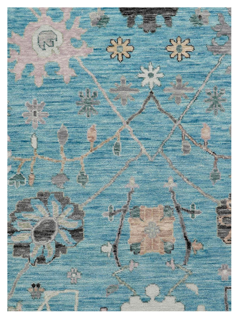 Pacific Anatolian Revival 43174 Lt.Blue Charcoal Transitional Hand Knotted Rug
