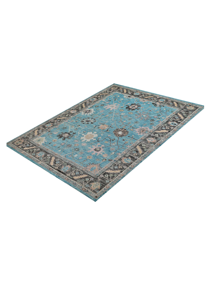 Pacific Anatolian Revival 43174 Lt.Blue Charcoal Transitional Hand Knotted Rug