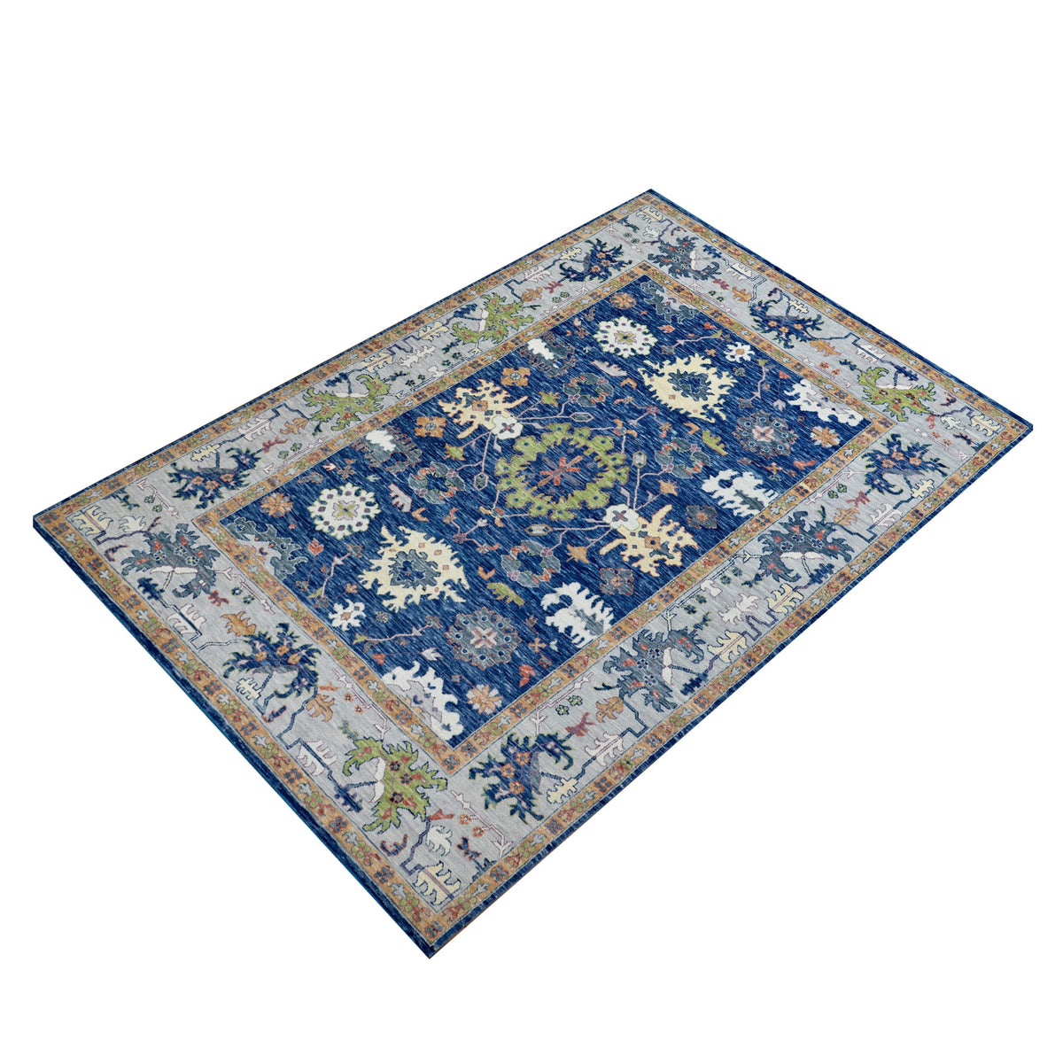 Pacific Anatolian Revival 43175 Navy Grey Transitional Hand Knotted Rug