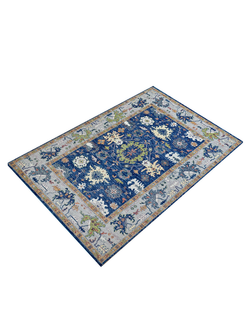 Pacific Anatolian Revival 43175 Navy Grey Transitional Hand Knotted Rug