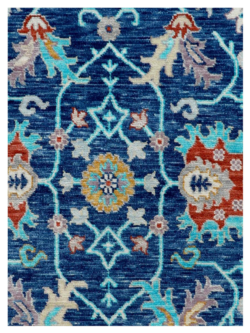 Pacific Anatolian Revival 43176 Navy Turquoise Transitional Hand Knotted Rug