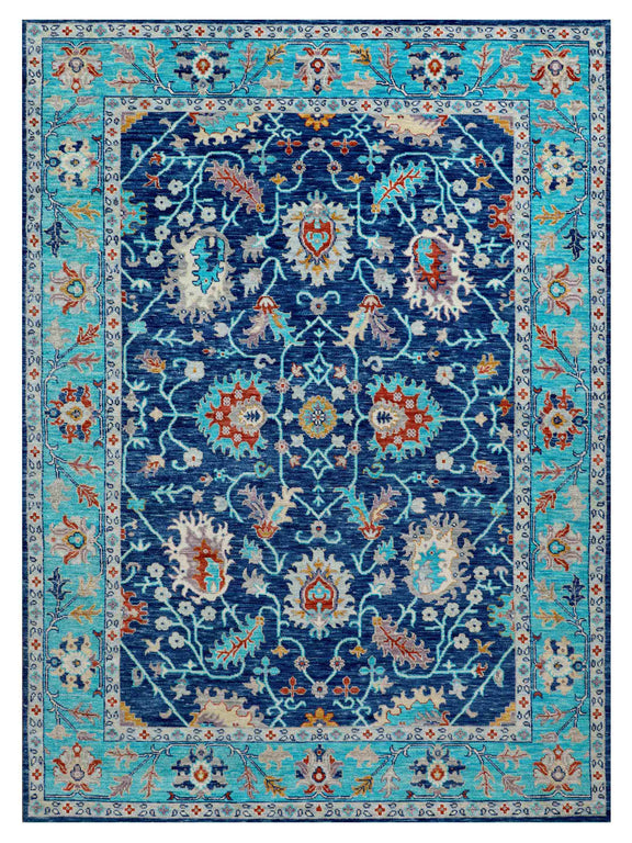 Pacific Anatolian Revival  Navy Turquoise Transitional