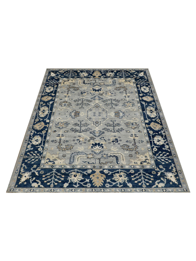 Pacific Anatolian Revival 43180 Lt.Grey Navy Transitional Hand Knotted Rug