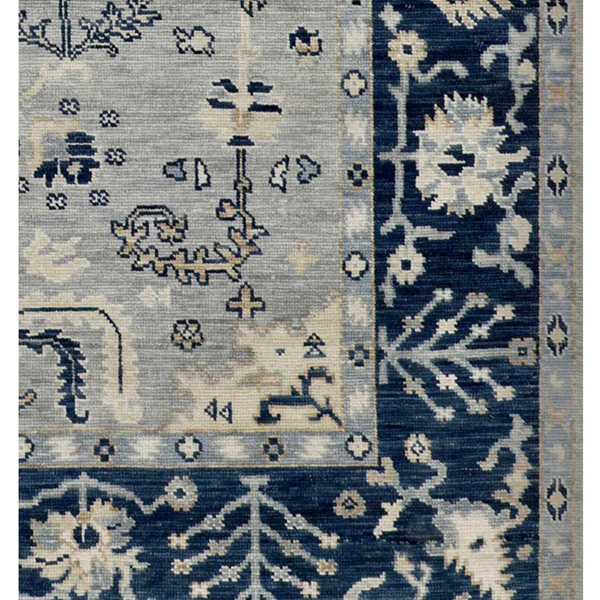 Pacific Anatolian Revival 43180 Lt.Grey Navy Transitional Hand Knotted Rug