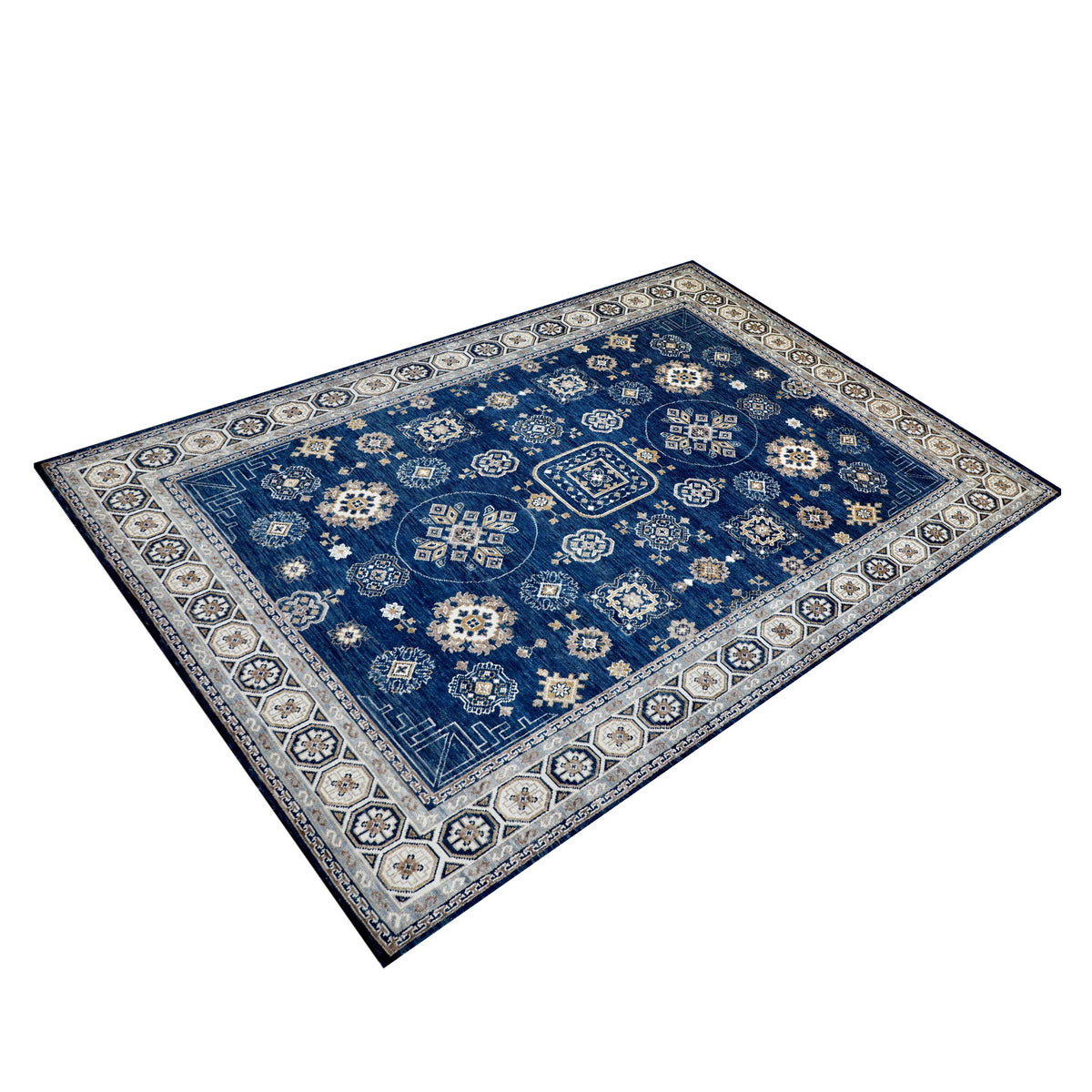 Pacific Anatolian Revival 43181 Navy Ivory Transitional Hand Knotted Rug