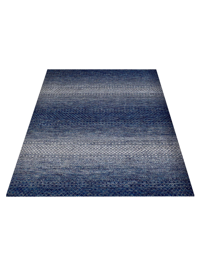 Pacific Chelsea 43189 Blue Multi Modern Hand Knotted Rug