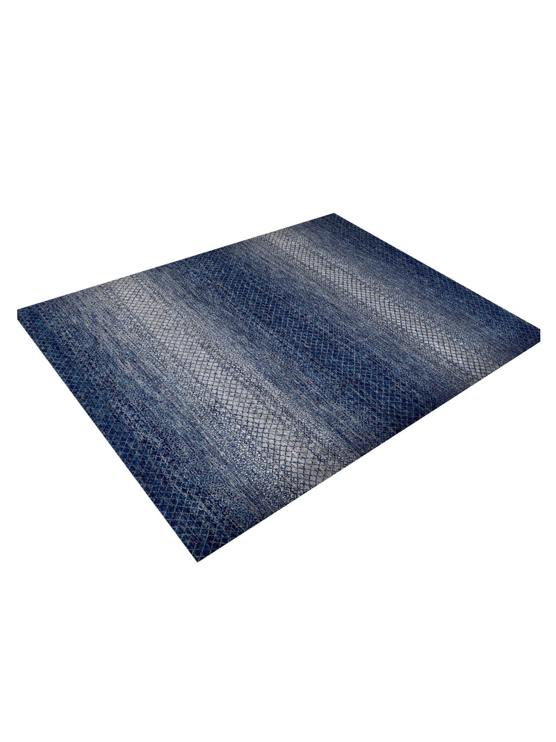 Pacific Chelsea 43189 Blue Multi Modern Hand Knotted Rug