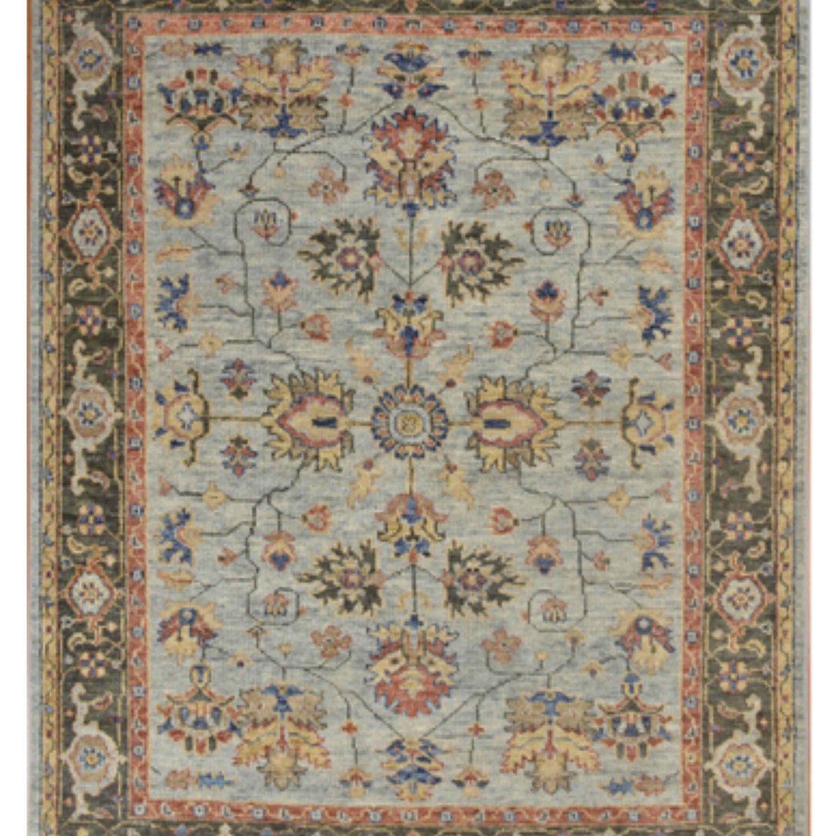 Pacific West Village  Aqua Brown Transitional