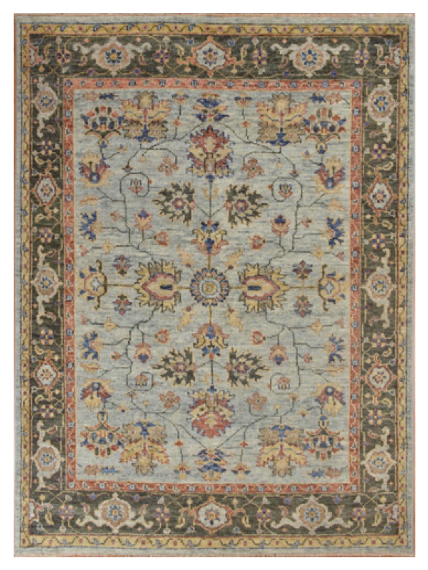 Pacific West Village  Aqua Brown Transitional