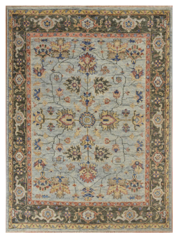 Pacific West Village  Aqua Brown Transitional