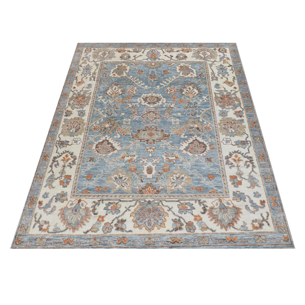 Pacific Anatolian Revival 43200 Lt.Blue Beige Transitional Hand Knotted Rug