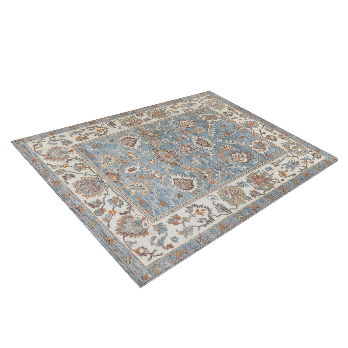 Pacific Anatolian Revival 43200 Lt.Blue Beige Transitional Hand Knotted Rug