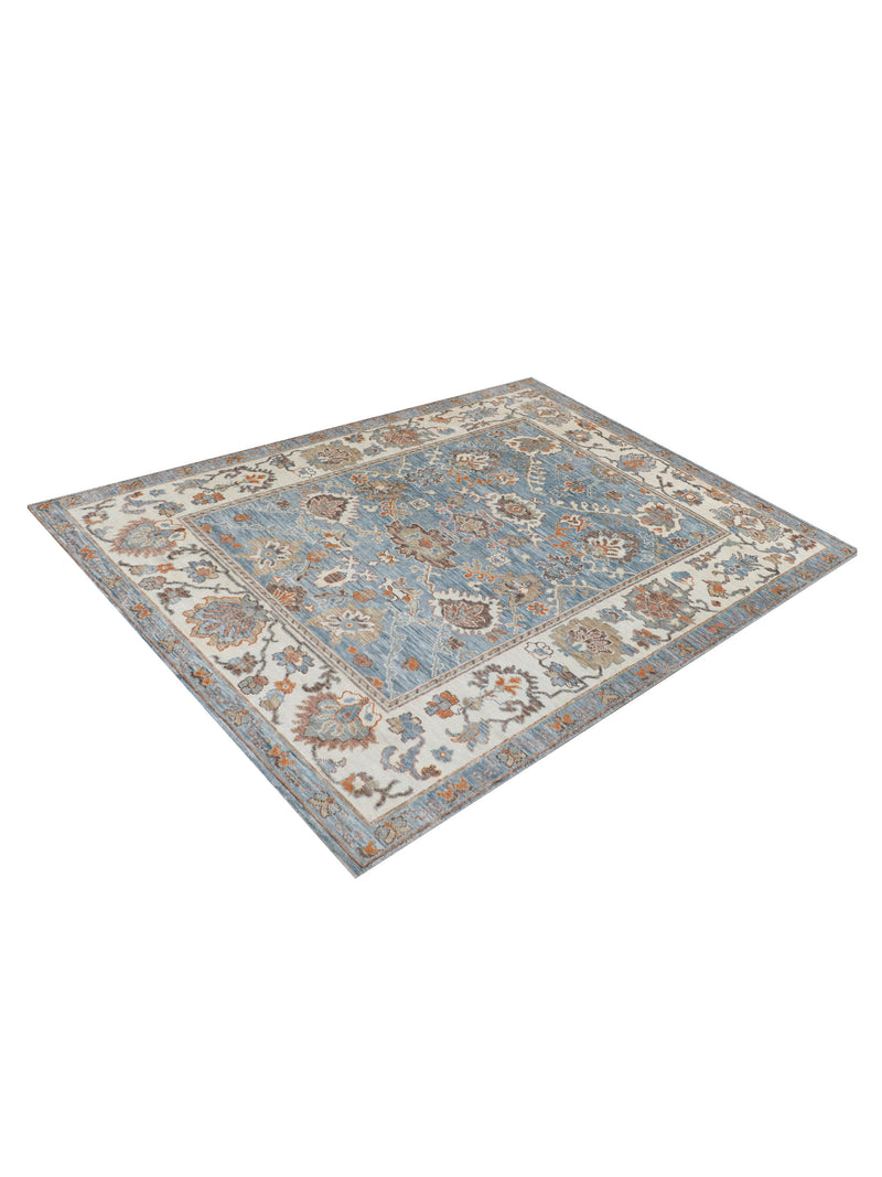 Pacific Anatolian Revival 43200 Lt.Blue Beige Transitional Hand Knotted Rug