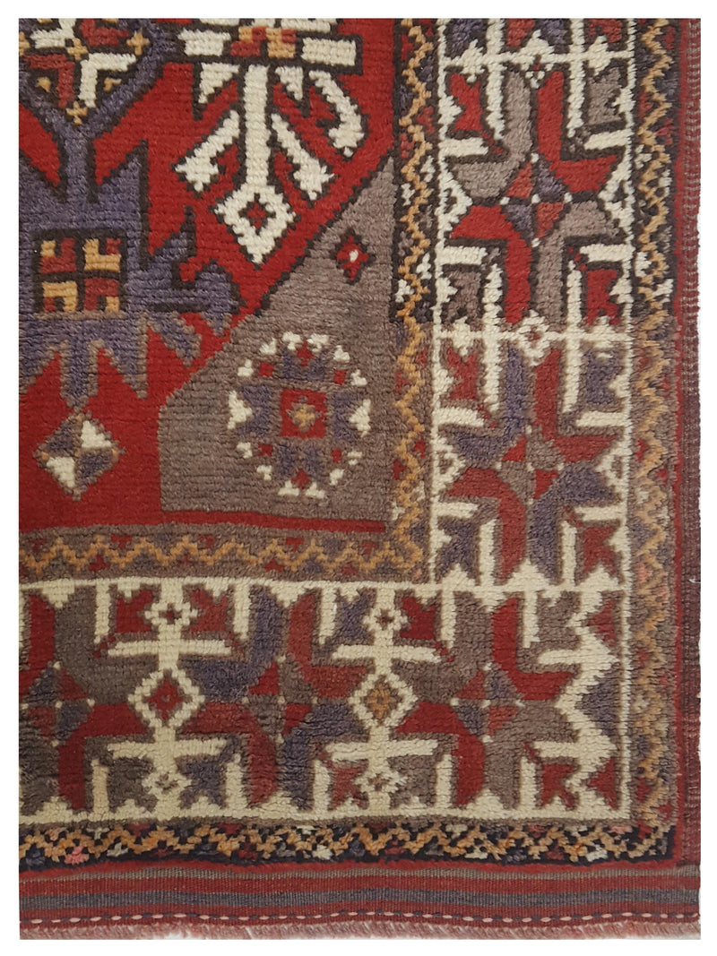Pacific Anatolian 43218 Red Ivory Traditional Hand Knotted Rug