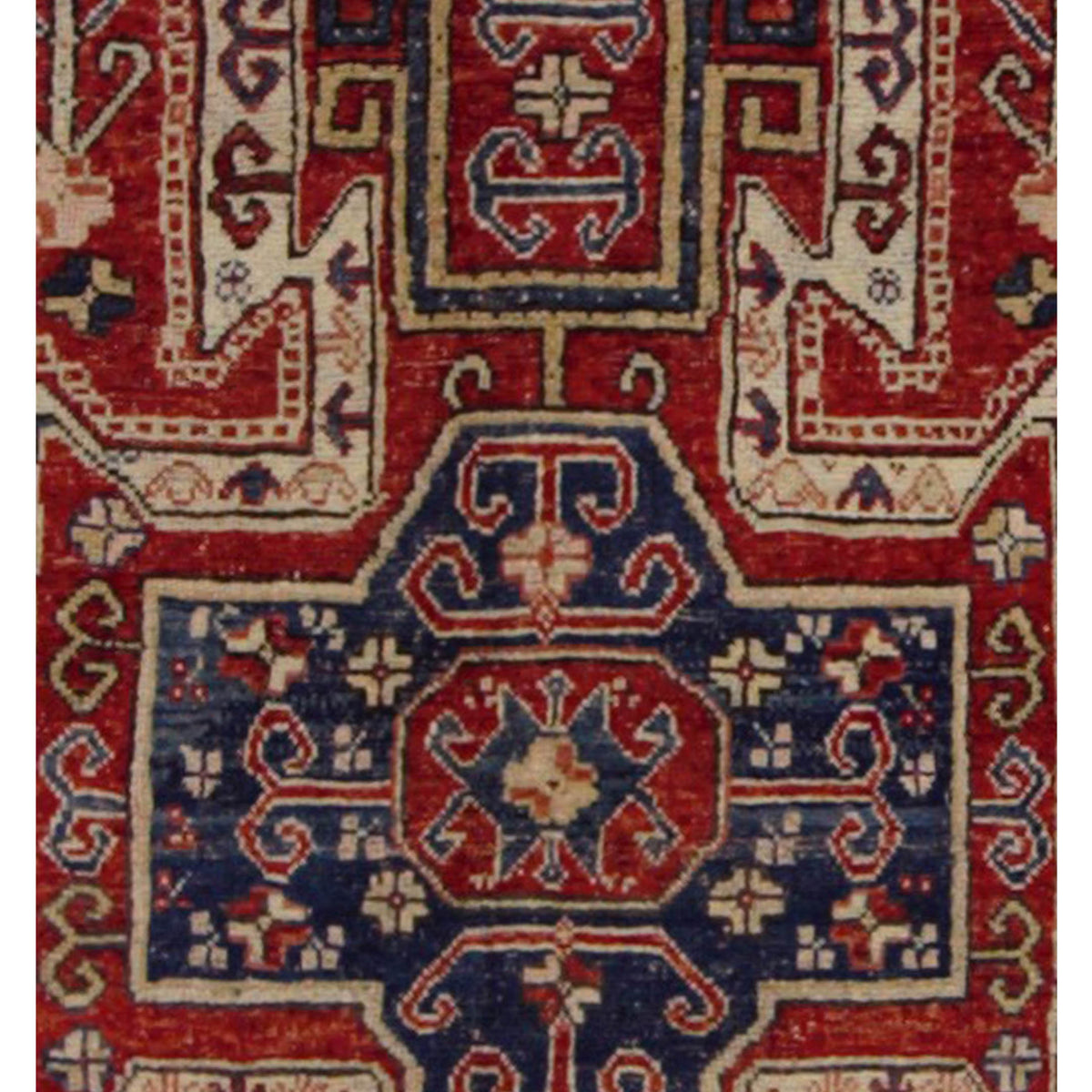 Pacific Anatolian 43221 Red Blue Transitional Hand Knotted Rug