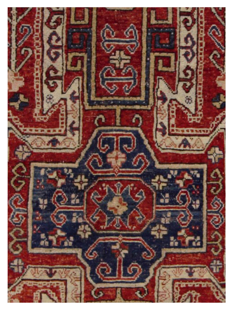 Pacific Anatolian 43221 Red Blue Transitional Hand Knotted Rug