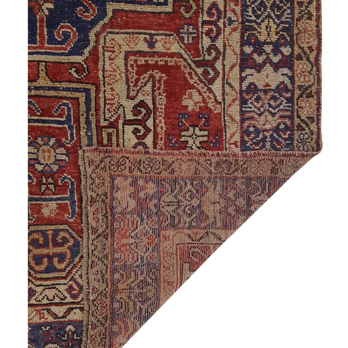 Pacific Anatolian 43221 Red Blue Transitional Hand Knotted Rug