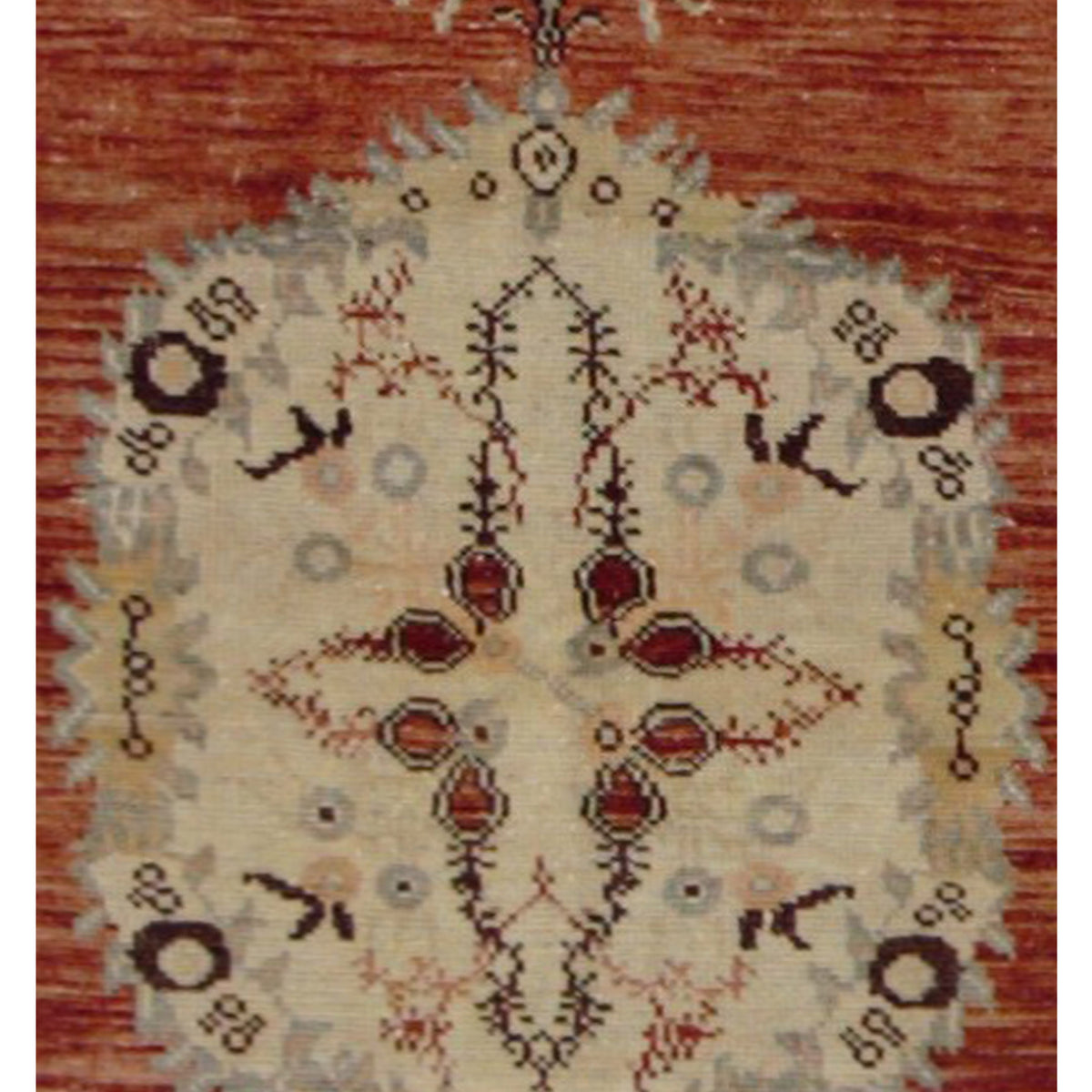 Pacific Anatolian 43223 Rust Ivory Transitional Hand Knotted Rug