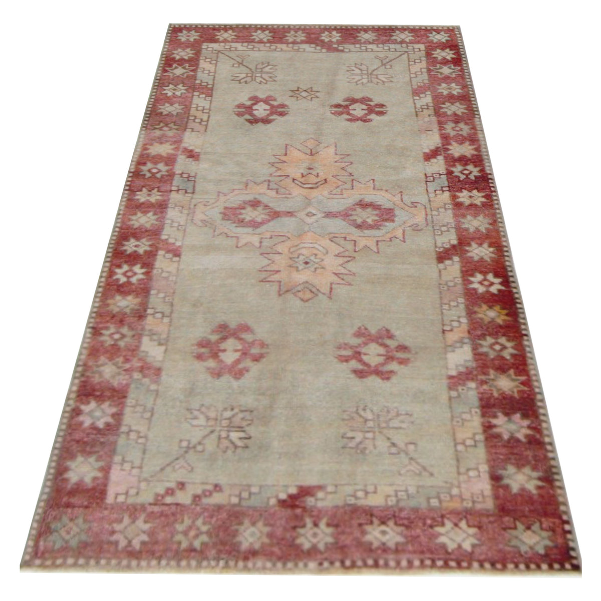 Pacific Anatolian 43226 Olive Rust Transitional Hand Knotted Rug