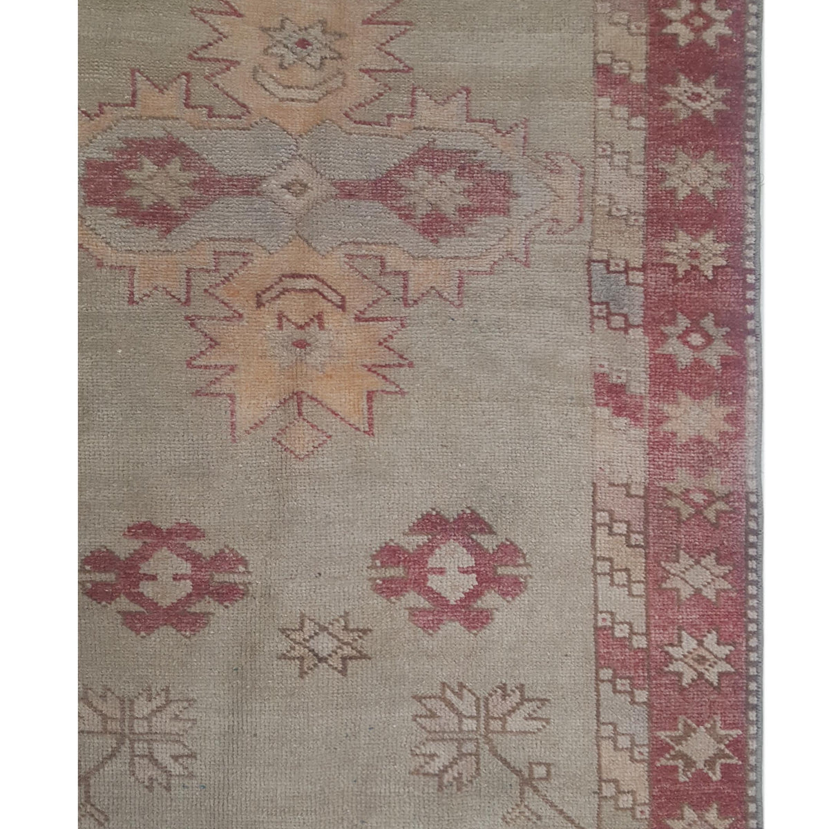 Pacific Anatolian 43226 Olive Rust Transitional Hand Knotted Rug