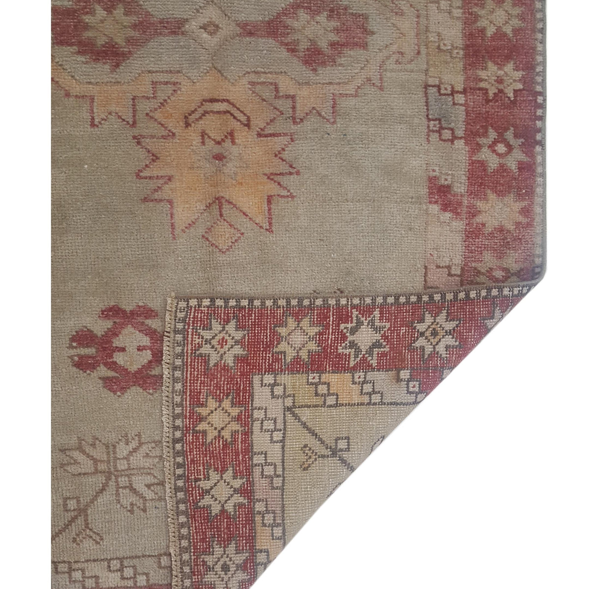 Pacific Anatolian 43226 Olive Rust Transitional Hand Knotted Rug